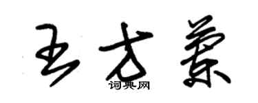 朱錫榮王方蘭草書個性簽名怎么寫