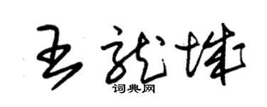 朱錫榮王龍城草書個性簽名怎么寫