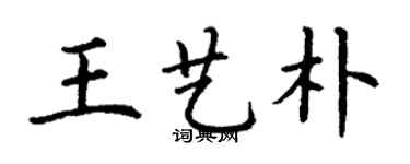 丁謙王藝朴楷書個性簽名怎么寫