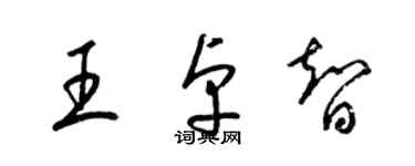 梁錦英王卓智草書個性簽名怎么寫