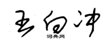 朱錫榮王向沖草書個性簽名怎么寫