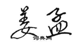 駱恆光姜孟行書個性簽名怎么寫