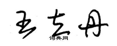 朱錫榮王立丹草書個性簽名怎么寫