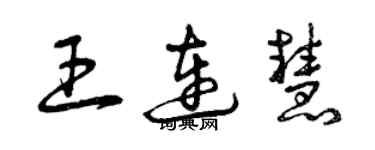 曾慶福王連慧草書個性簽名怎么寫