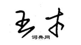 朱錫榮王才草書個性簽名怎么寫