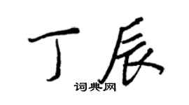 王正良丁辰行書個性簽名怎么寫