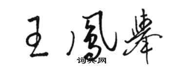 駱恆光王鳳舉草書個性簽名怎么寫