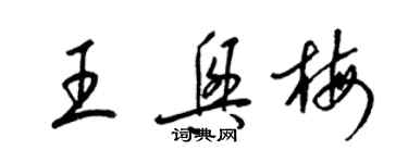 梁錦英王興梅草書個性簽名怎么寫