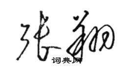 駱恆光張翔草書個性簽名怎么寫