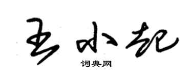 朱錫榮王小起草書個性簽名怎么寫