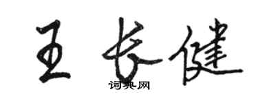 駱恆光王長健行書個性簽名怎么寫