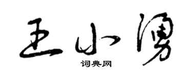 曾慶福王小涌草書個性簽名怎么寫