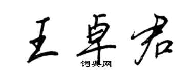 王正良王卓君行書個性簽名怎么寫