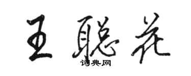 駱恆光王聰花行書個性簽名怎么寫