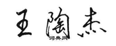 駱恆光王陶傑行書個性簽名怎么寫