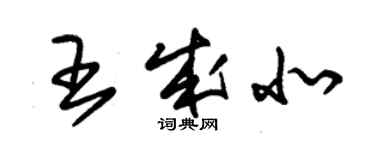 朱錫榮王成北草書個性簽名怎么寫