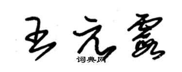 朱錫榮王元霞草書個性簽名怎么寫