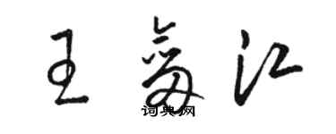 駱恆光王劍江草書個性簽名怎么寫