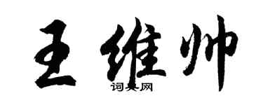胡問遂王維帥行書個性簽名怎么寫