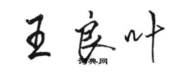 駱恆光王良葉行書個性簽名怎么寫