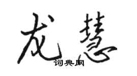 駱恆光龍慧行書個性簽名怎么寫