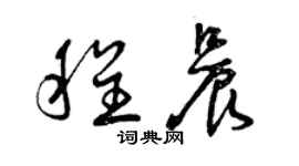 曾慶福程晨草書個性簽名怎么寫