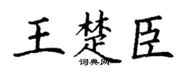 丁謙王楚臣楷書個性簽名怎么寫