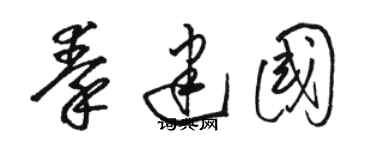 駱恆光秦建國草書個性簽名怎么寫