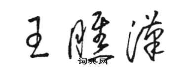 駱恆光王瞧漢草書個性簽名怎么寫