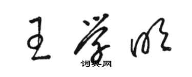 駱恆光王學明草書個性簽名怎么寫