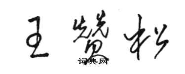 駱恆光王贊松草書個性簽名怎么寫