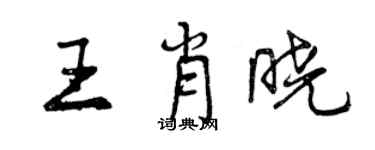 曾慶福王肖曉行書個性簽名怎么寫