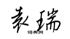 王正良袁瑞行書個性簽名怎么寫