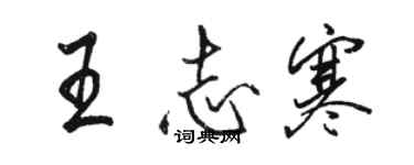 駱恆光王志寒行書個性簽名怎么寫