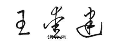 駱恆光王愛建草書個性簽名怎么寫