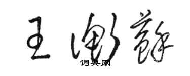 駱恆光王衡蘇草書個性簽名怎么寫