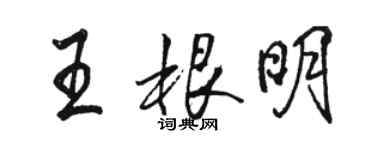 駱恆光王根明行書個性簽名怎么寫