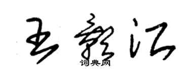 朱錫榮王影江草書個性簽名怎么寫