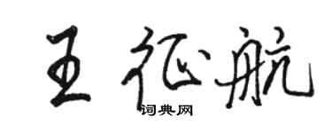 駱恆光王征航行書個性簽名怎么寫