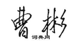 駱恆光曹彬行書個性簽名怎么寫