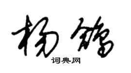 朱錫榮楊鴿草書個性簽名怎么寫