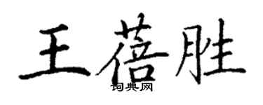 丁謙王蓓勝楷書個性簽名怎么寫