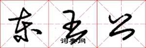朱錫榮東王公草書怎么寫