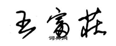 朱錫榮王富莊草書個性簽名怎么寫