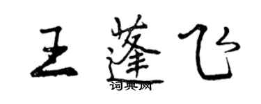 曾慶福王蓬飛行書個性簽名怎么寫