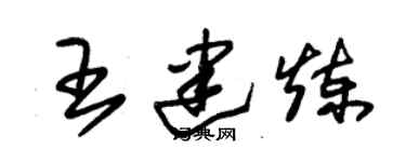 朱錫榮王建煉草書個性簽名怎么寫