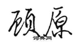 駱恆光顧原行書個性簽名怎么寫