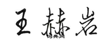 駱恆光王赫岩行書個性簽名怎么寫