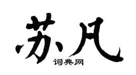 翁闓運蘇凡楷書個性簽名怎么寫