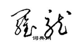 梁錦英羅龍草書個性簽名怎么寫